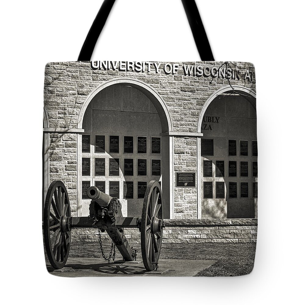 Badger Tote Bag featuring the photograph Camp Randall - Madison by Steven Ralser