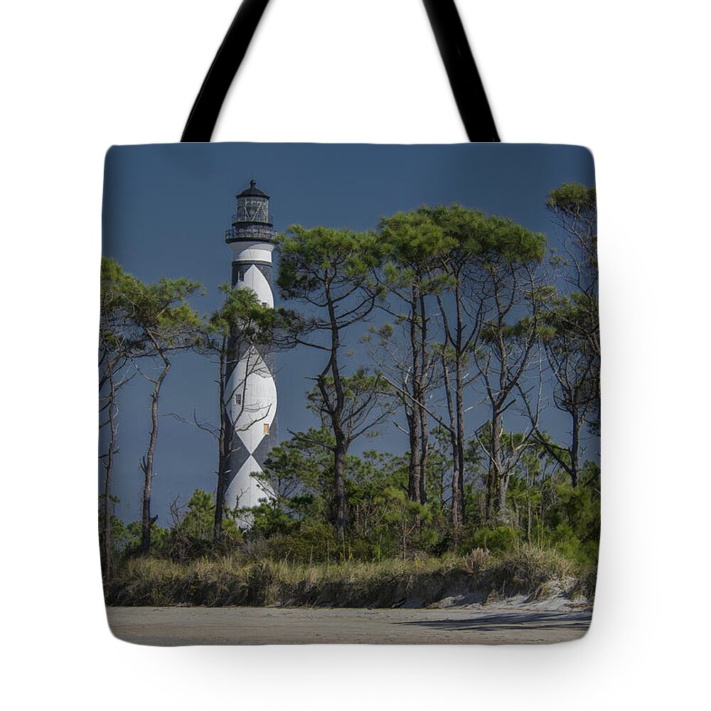 Lighthouse Tote Bag featuring the photograph Cape Lookout #1 by Erika Fawcett