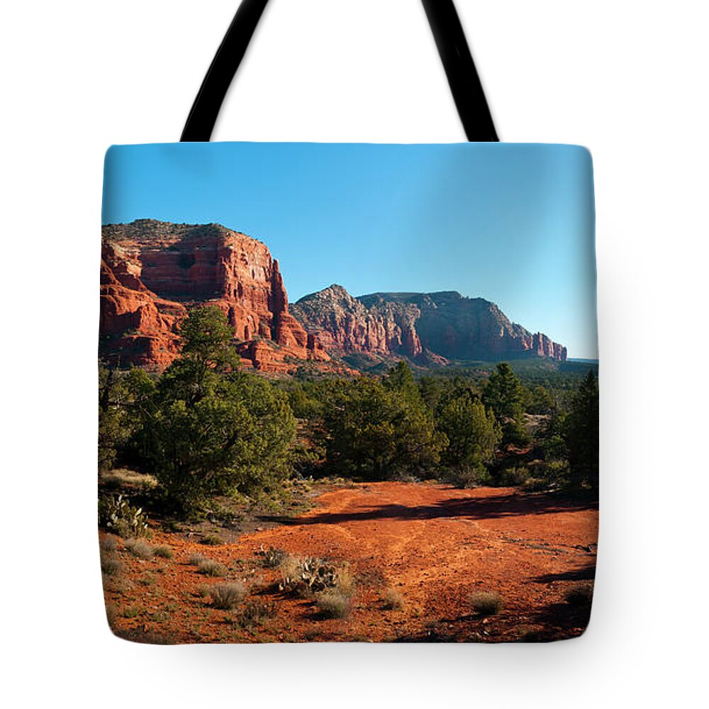 Scenics Tote Bag featuring the photograph Castle Rock Near Sedona #1 by Jacobh
