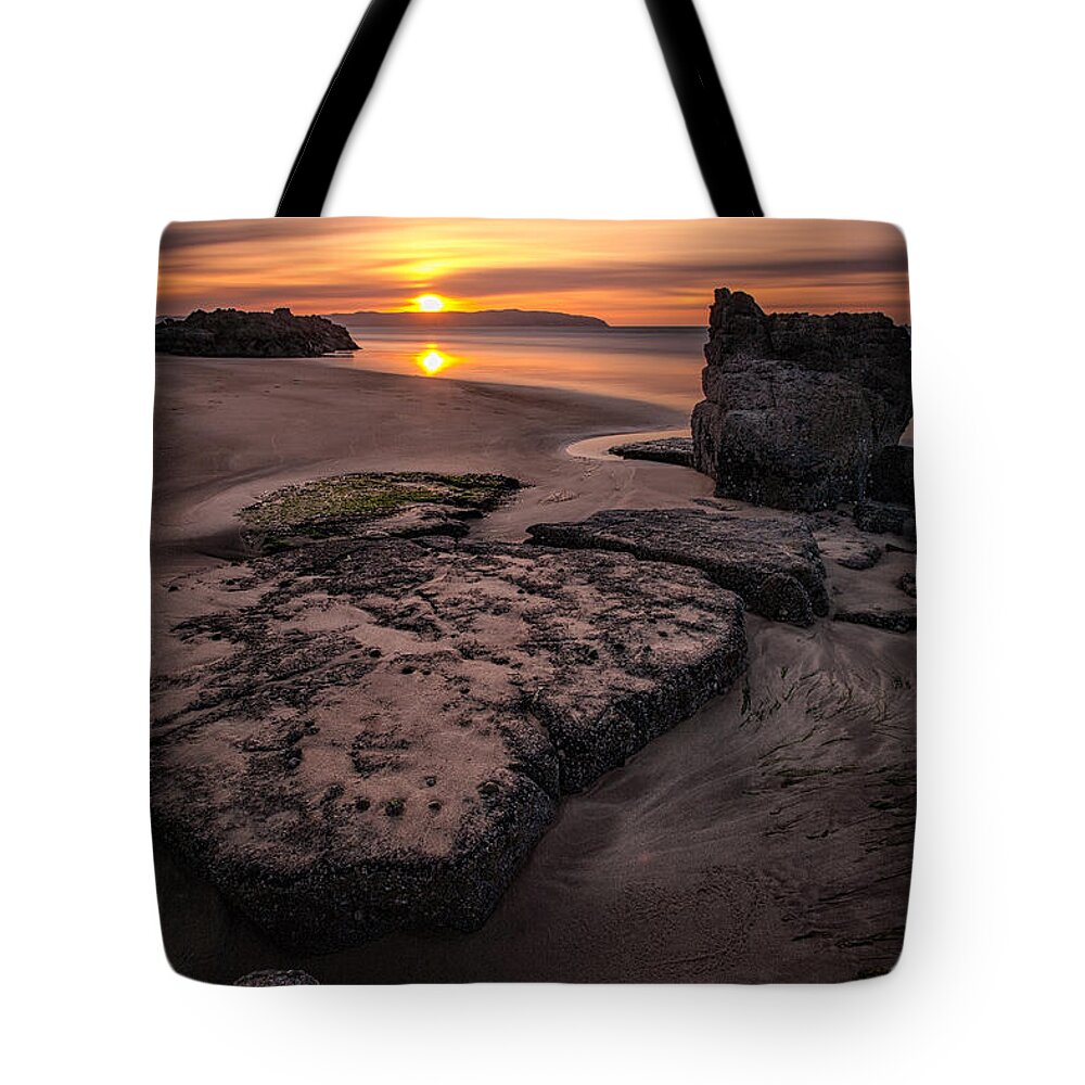 Ireland Tote Bag featuring the photograph Castlerock Sunset 1 by Nigel R Bell