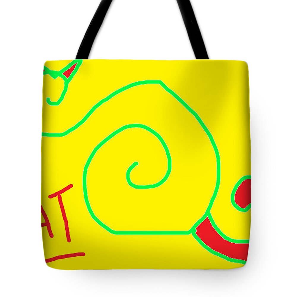 Cat Tote Bag featuring the painting CAT #1 by Anita Dale Livaditis