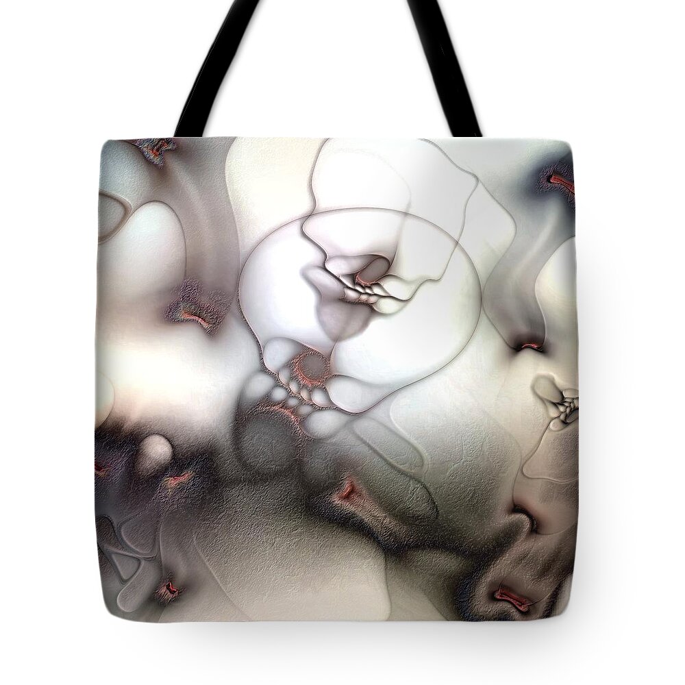 Abstract Tote Bag featuring the digital art Ceaseless Vicissitude #1 by Casey Kotas