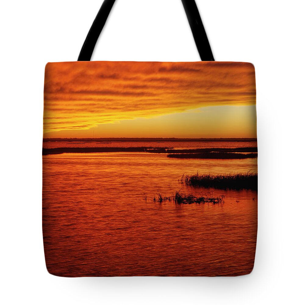 Kansas Tote Bag featuring the photograph Cheyenne Bottoms sunset by Rob Graham