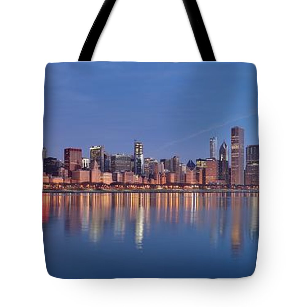 Chicago Tote Bag featuring the photograph Chicago City Skyline #2 by Georgia Clare