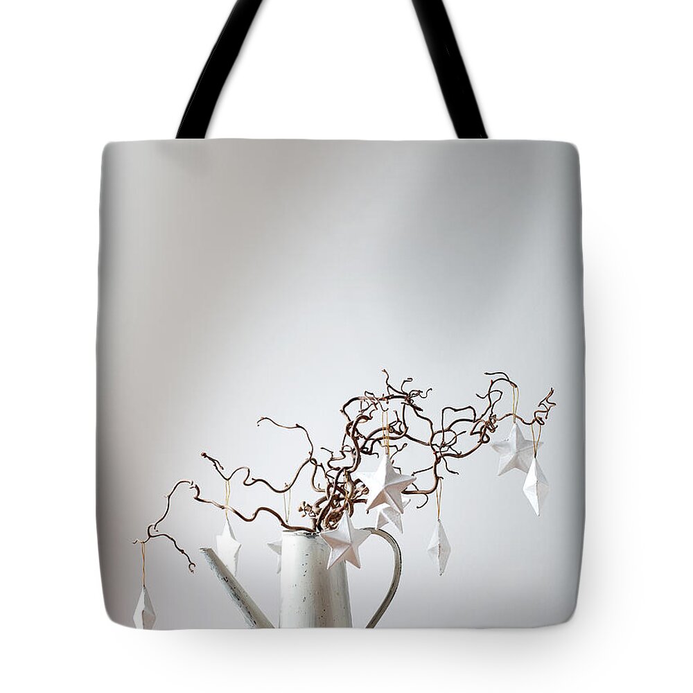 Background Tote Bag featuring the photograph Christmas decorarion #1 by Kati Finell