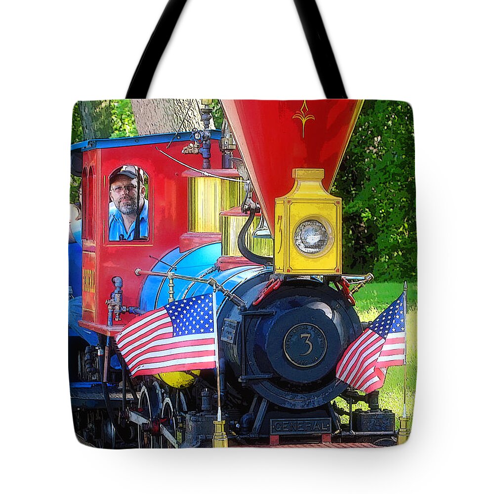 Harrisburg Tote Bag featuring the photograph Chugging Along by Geoff Crego