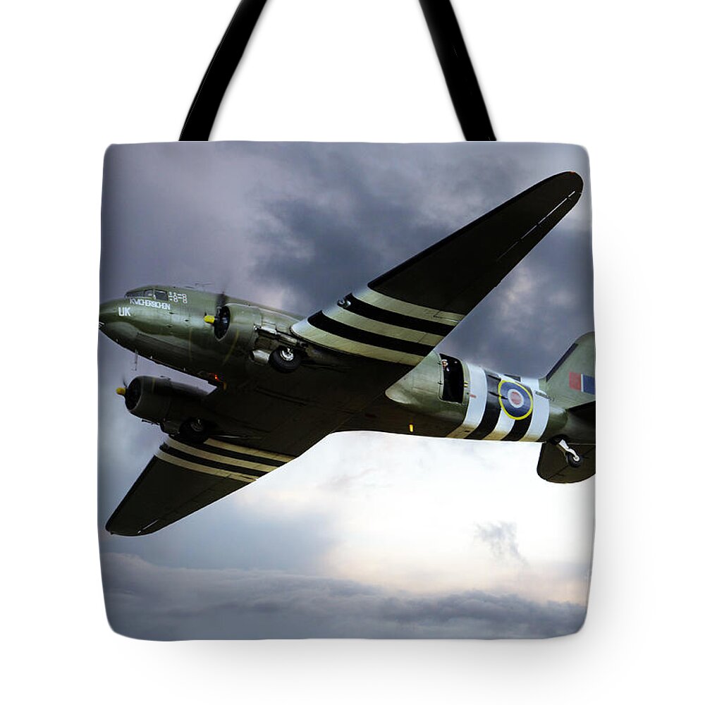 Bbmf Dakota Tote Bag featuring the digital art Dakota by Airpower Art