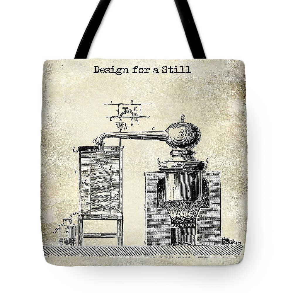 Design For A Still Tote Bag featuring the drawing Design for a Still #2 by Jon Neidert