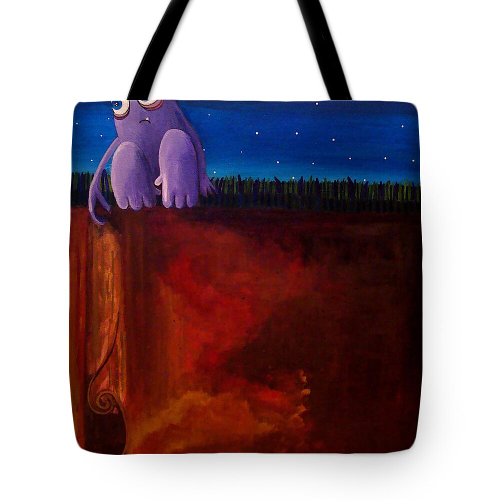 Heart Ache Tote Bag featuring the painting Disconnecting by Mindy Huntress