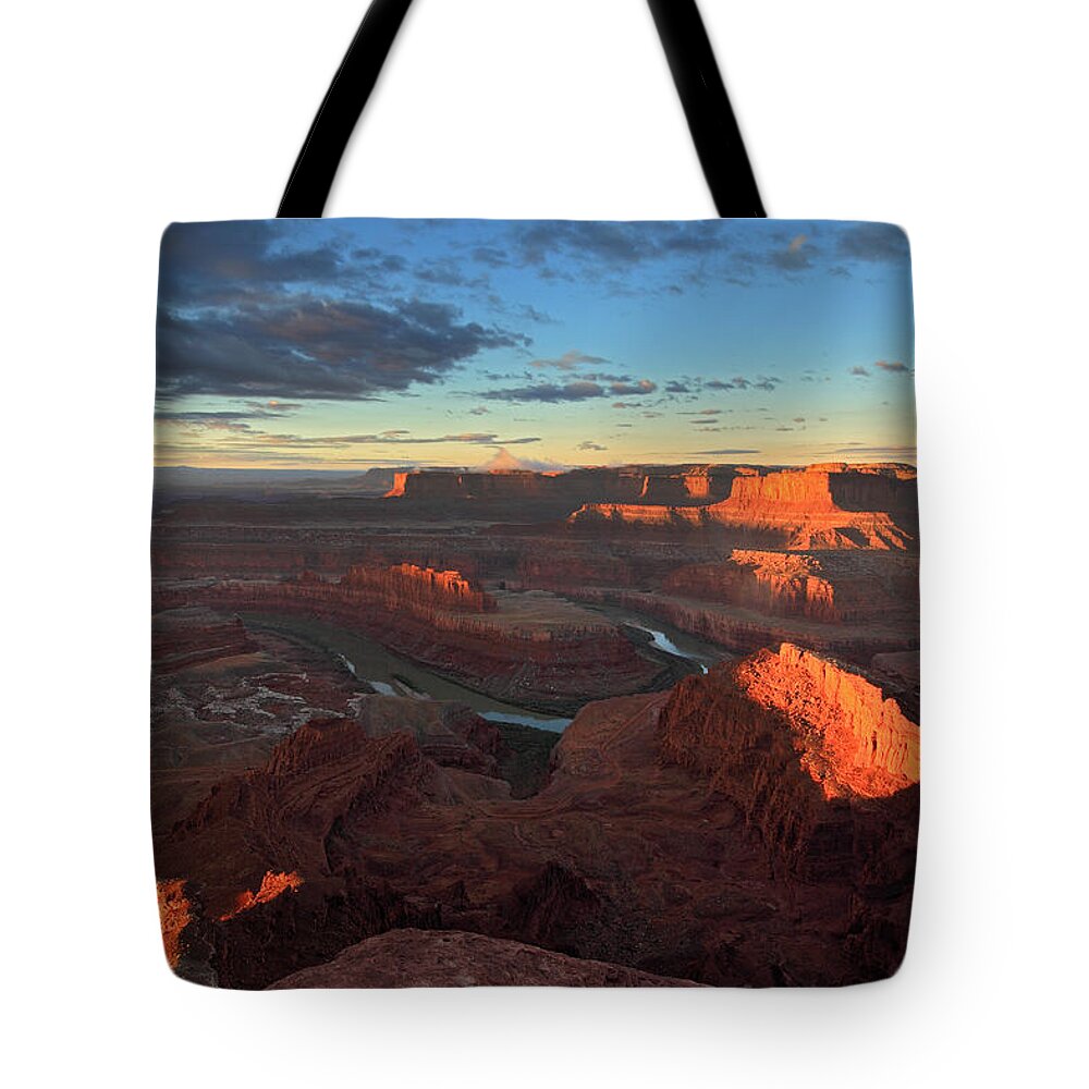 Utah Tote Bag featuring the photograph Early Morning at Dead Horse Point #1 by Alan Vance Ley