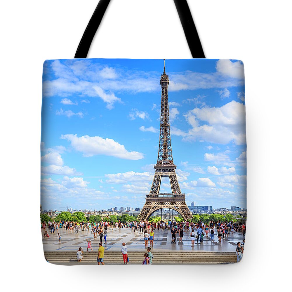 Steps Tote Bag featuring the photograph Eiffel Tower, Paris #1 by Pawel Libera