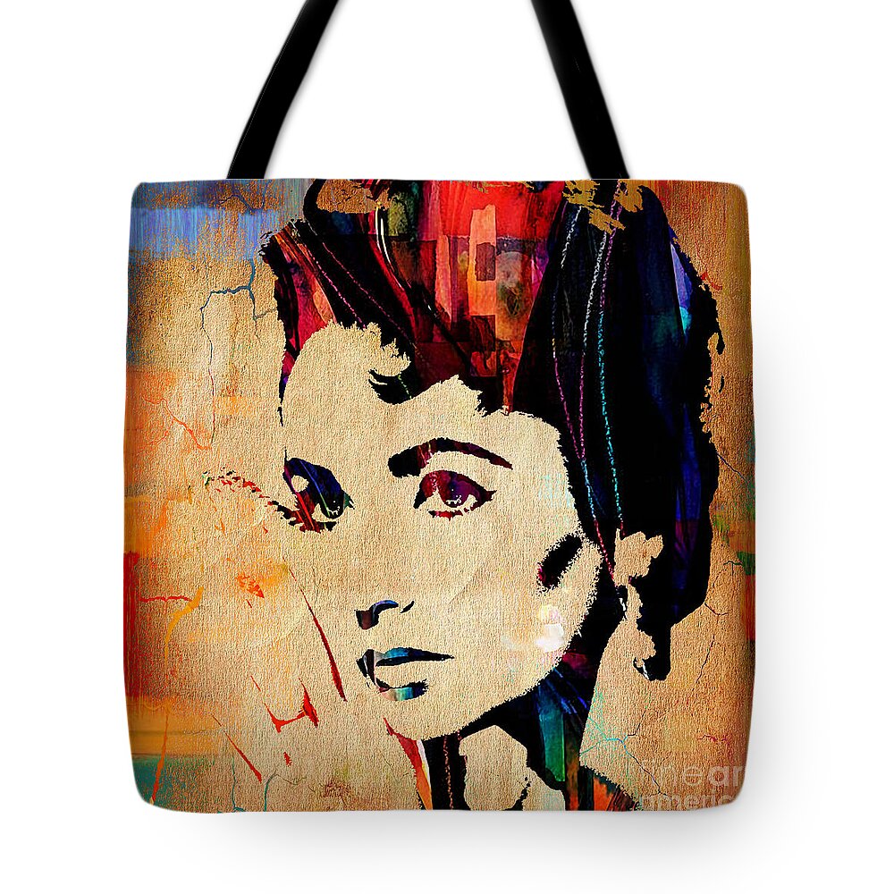 Elizabeth Taylor Tote Bag featuring the mixed media Elizabeth Taylor Collection #1 by Marvin Blaine