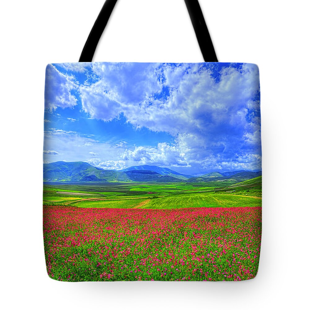 Flowers Tote Bag featuring the photograph Fields of Dreams #1 by Midori Chan