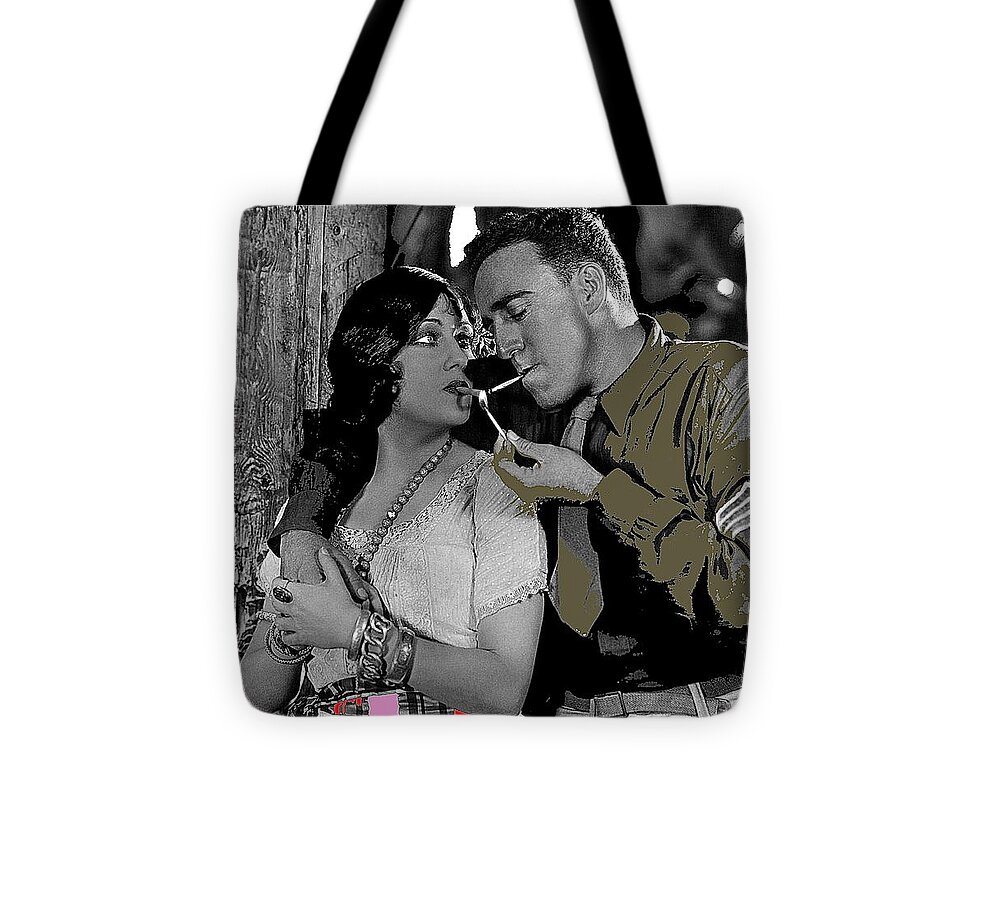 Film Homage Sadie Thompson 1 Gloria Swanson And Raoul Walsh 1927 Tote Bag featuring the photograph Film Homage Sadie Thompson 1 Gloria Swanson And Raoul Walsh 1927-2014 #2 by David Lee Guss