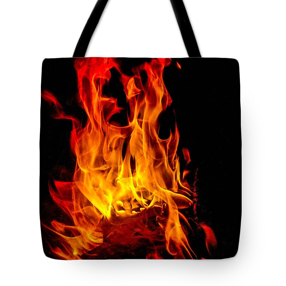 Fire Tote Bag featuring the photograph Fire #2 by Gerald Kloss