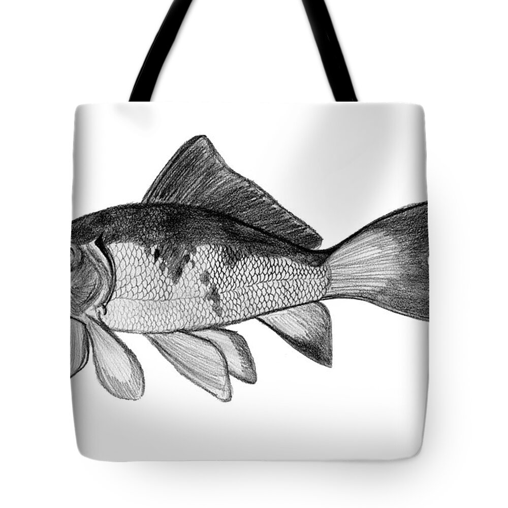 Fish Tote Bag featuring the mixed media Fish by Anthony Seeker