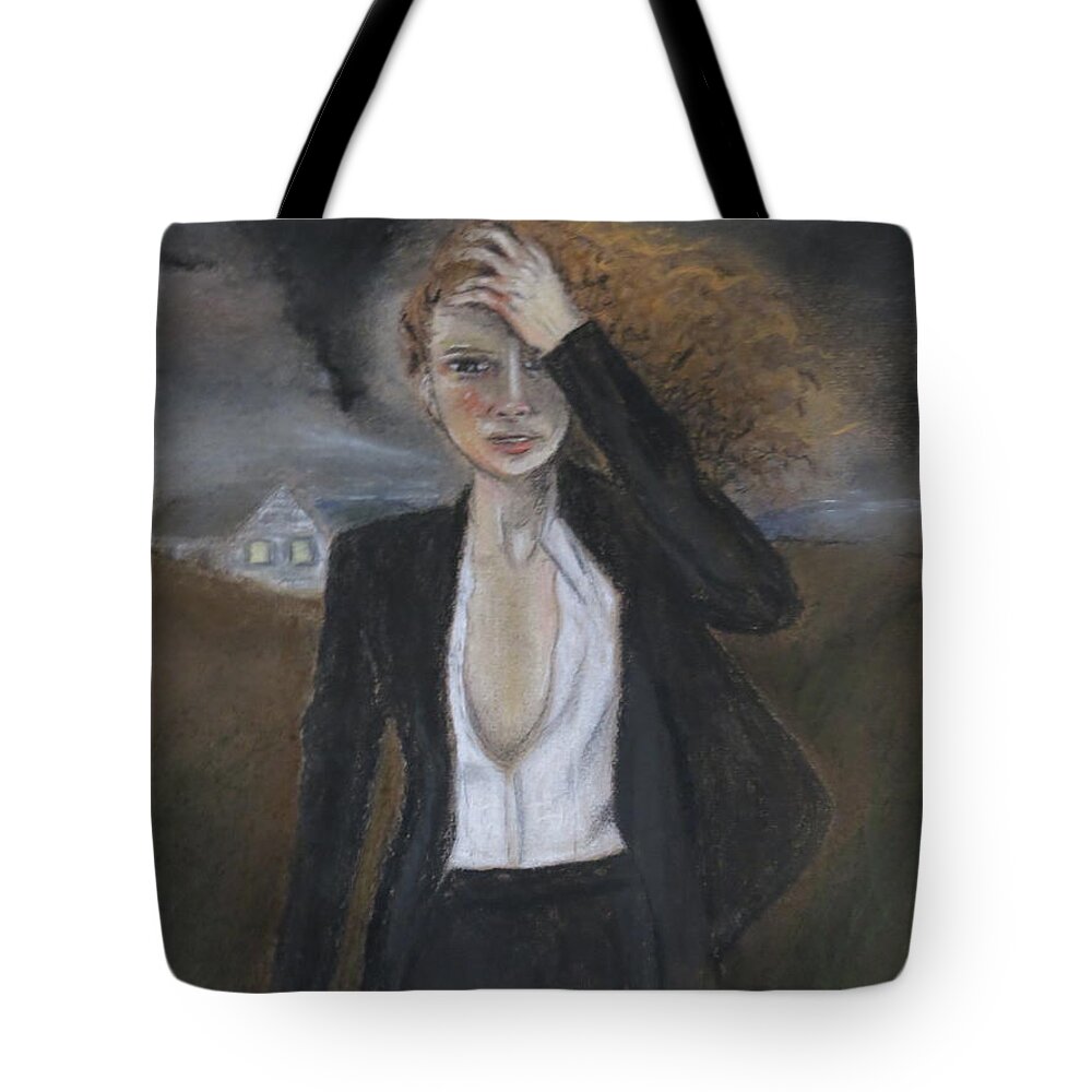 Female Tote Bag featuring the pastel Freedom by C Pichura