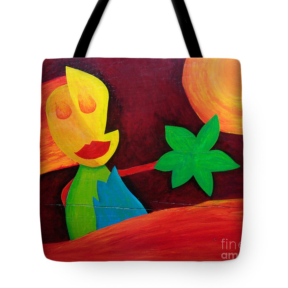 Gift Tote Bag featuring the painting Gift by Amanda Sheil