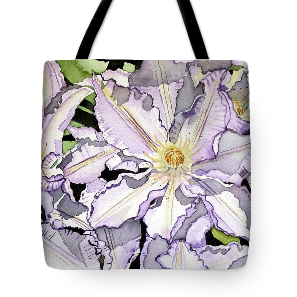 Flower Tote Bag featuring the painting Glory of Spring Watercolor by Kimberly Walker