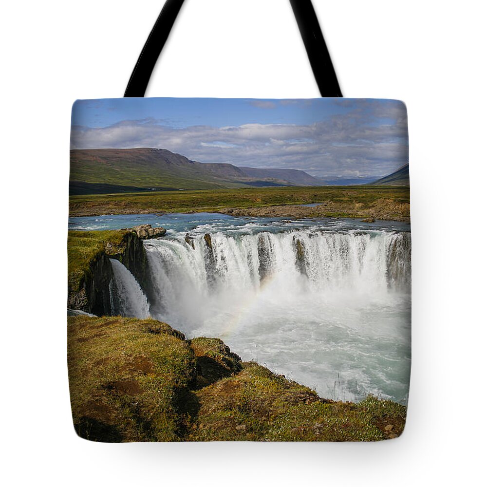 Beautiful Tote Bag featuring the photograph Godafoss waterfall by Patricia Hofmeester