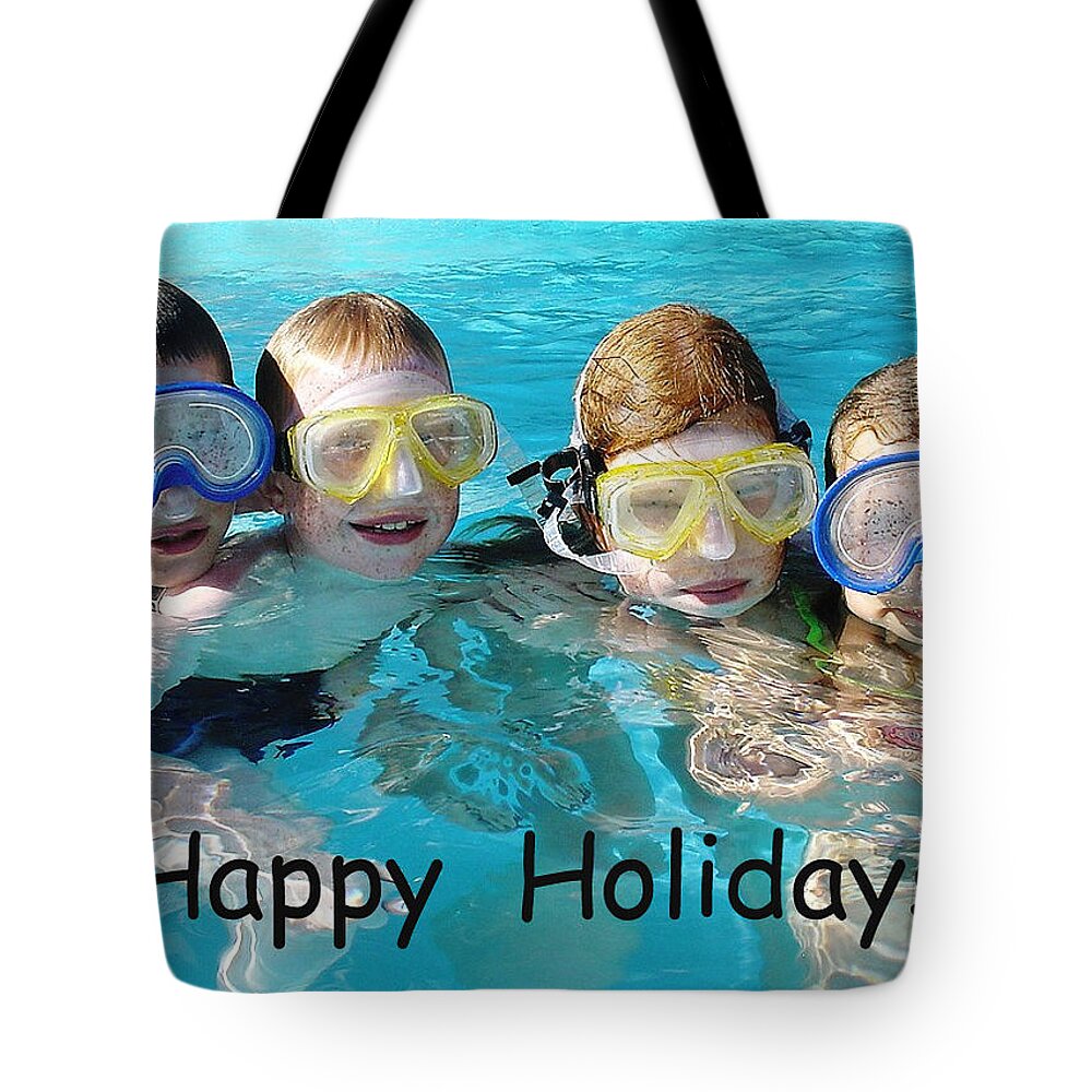 Greetings Card Tote Bag featuring the photograph Goggle Eyed Quartet #1 by David Nicholls