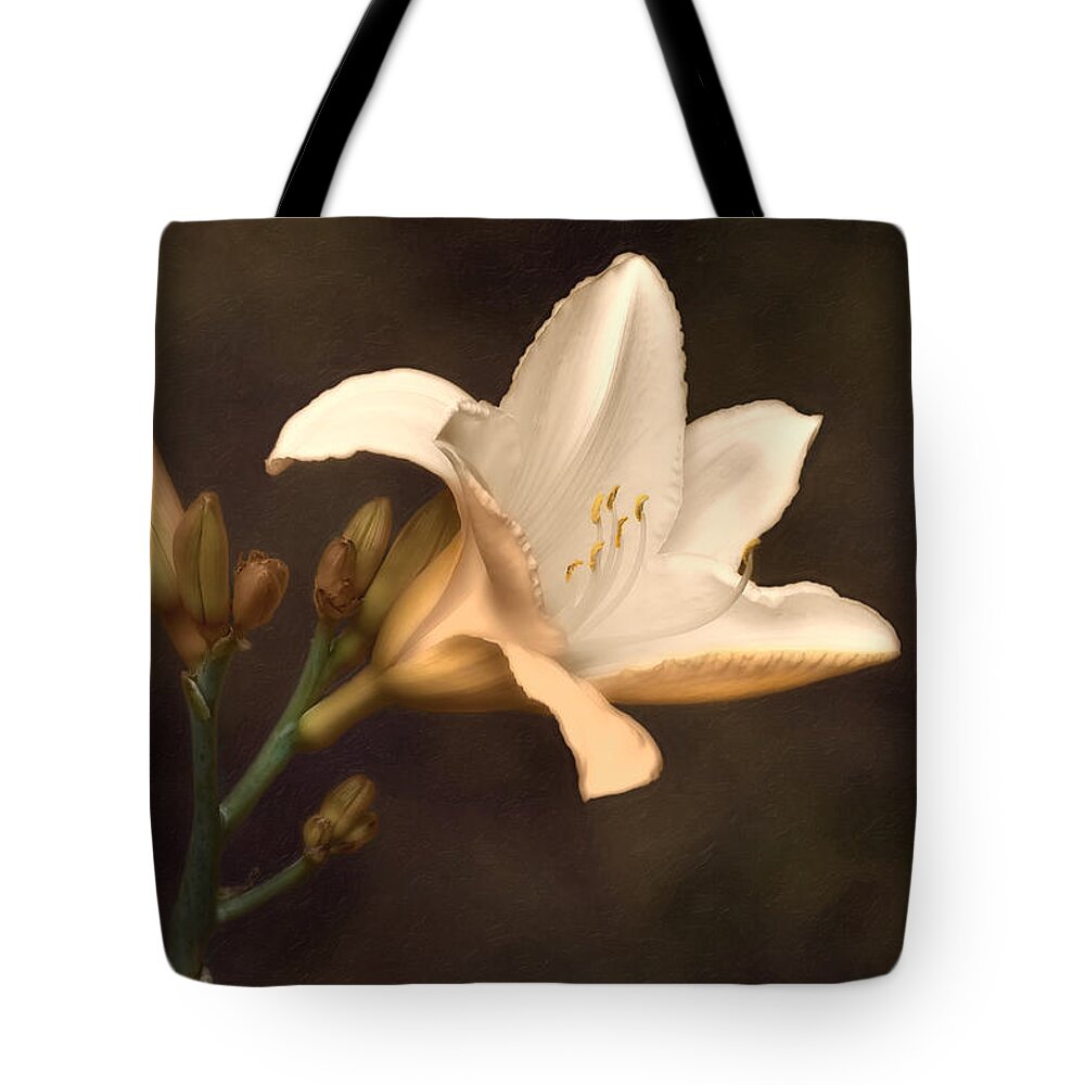 Arrangement Tote Bag featuring the photograph Golden Daylily by Tom Mc Nemar