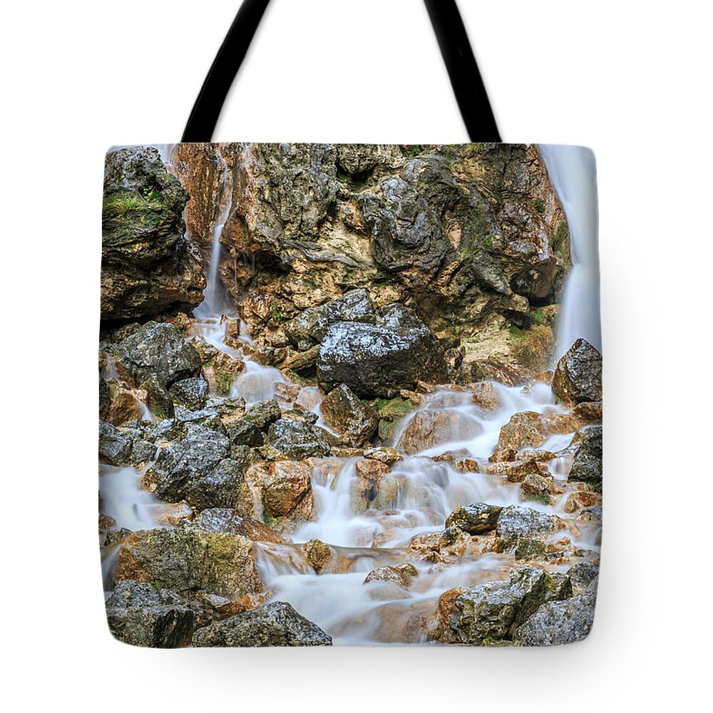 Limestone Tote Bag featuring the photograph Gordale Scar #1 by Sue Leonard