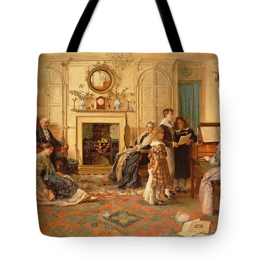 Interior Tote Bag featuring the painting Home Sweet Home by Walter Dendy Sadler