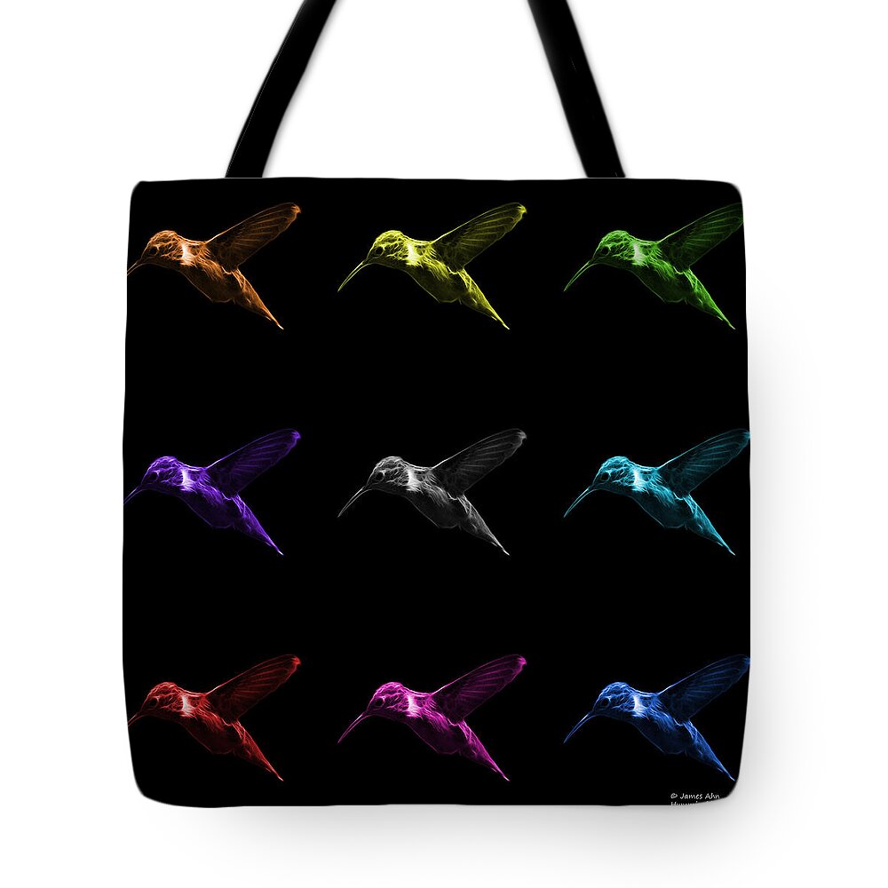 Hummingbird Tote Bag featuring the digital art Hummingbird - 2054 F M - BB by James Ahn