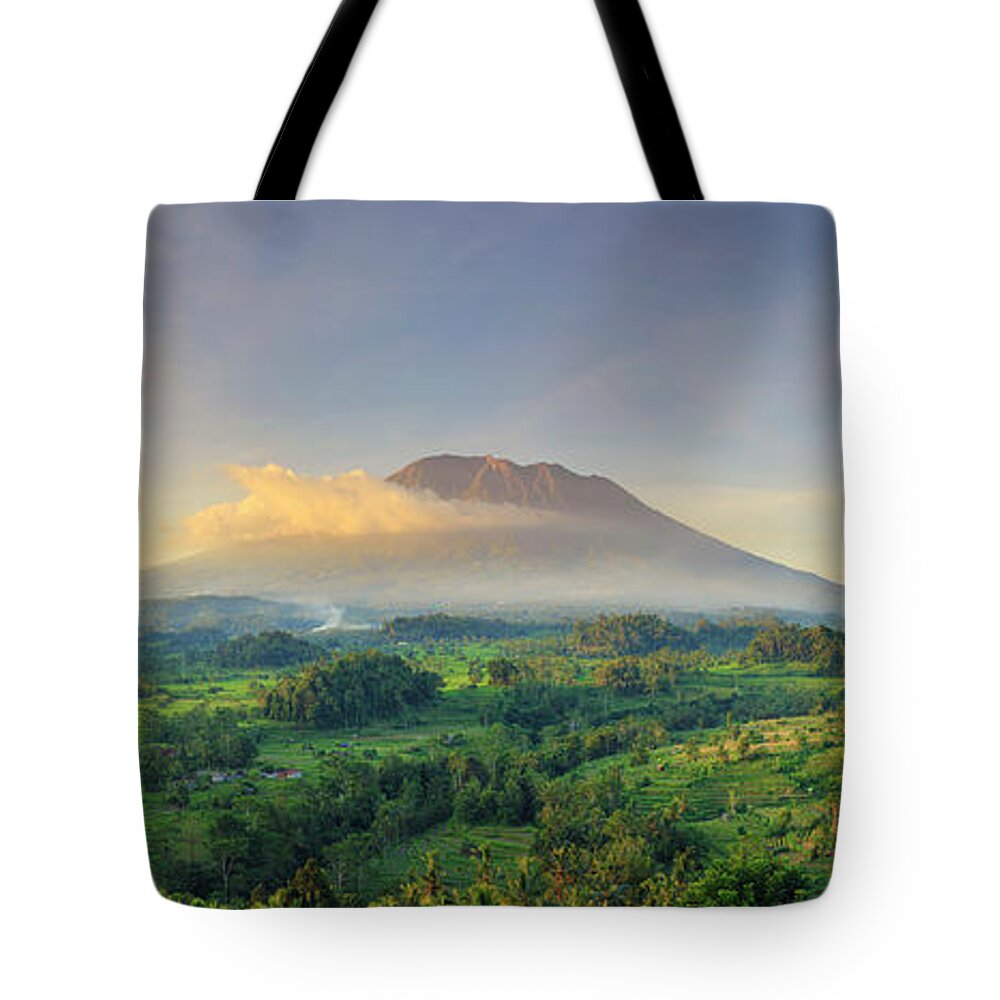 Scenics Tote Bag featuring the photograph Indonesia, Bali, Forest And Gunung #1 by Michele Falzone