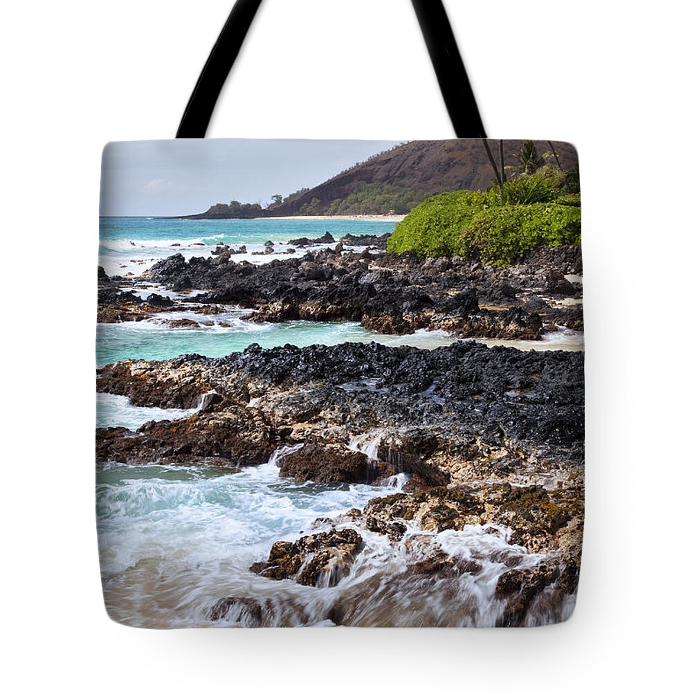 Coast Tote Bag featuring the photograph Keanae Lava Rock #1 by Jenna Szerlag