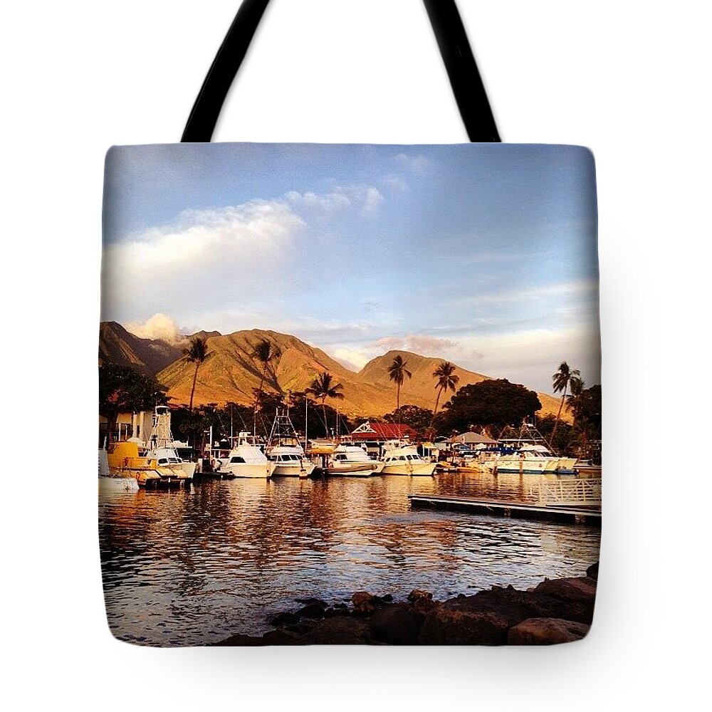  Tote Bag featuring the photograph Lahaina Harbor by Darice Machel McGuire