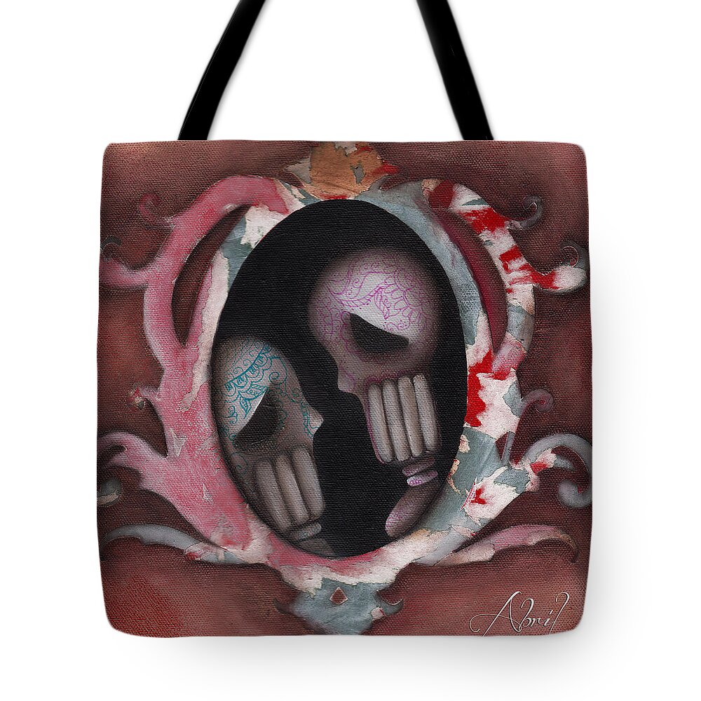 Day Of The Dead Tote Bag featuring the painting Lovers by Abril Andrade