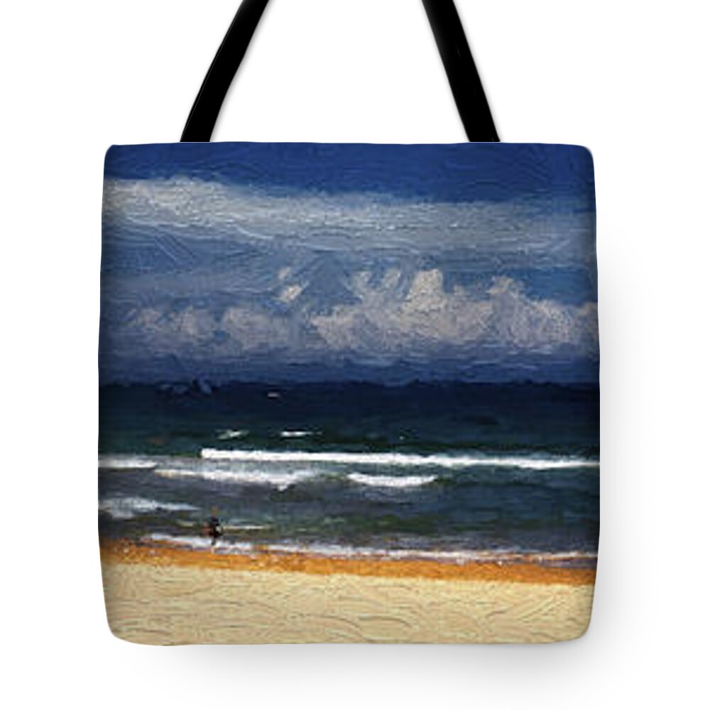Manly Beach Tote Bag featuring the photograph Manly Beach panorama by Sheila Smart Fine Art Photography