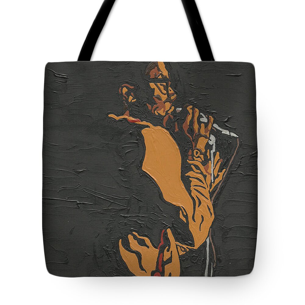 Martin Luther Mccoy Tote Bag featuring the painting Martin Luther McCoy by Rachel Natalie Rawlins