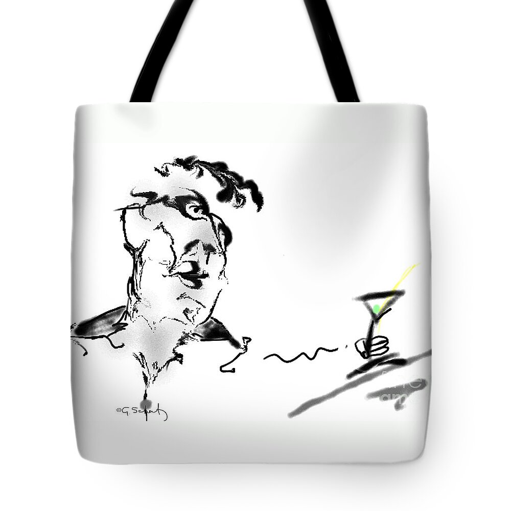 Abstract Tote Bag featuring the digital art Martini by Gabrielle Schertz