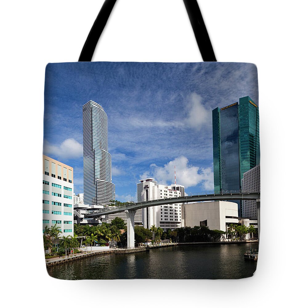 Tranquility Tote Bag featuring the photograph Miami, Florida, Exterior View #1 by Walter Bibikow