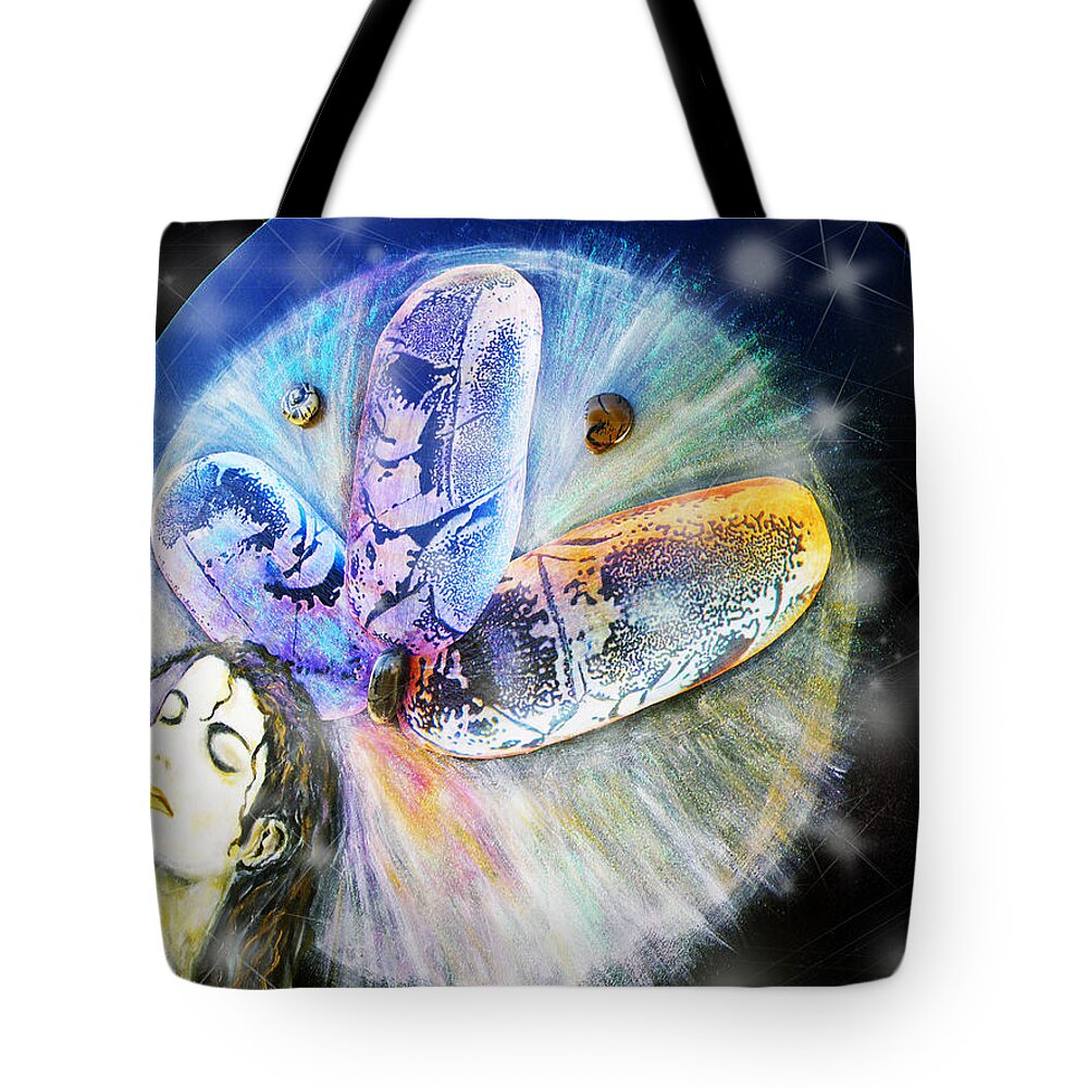 Augusta Stylianou Tote Bag featuring the painting Michael Jackson #20 by Augusta Stylianou