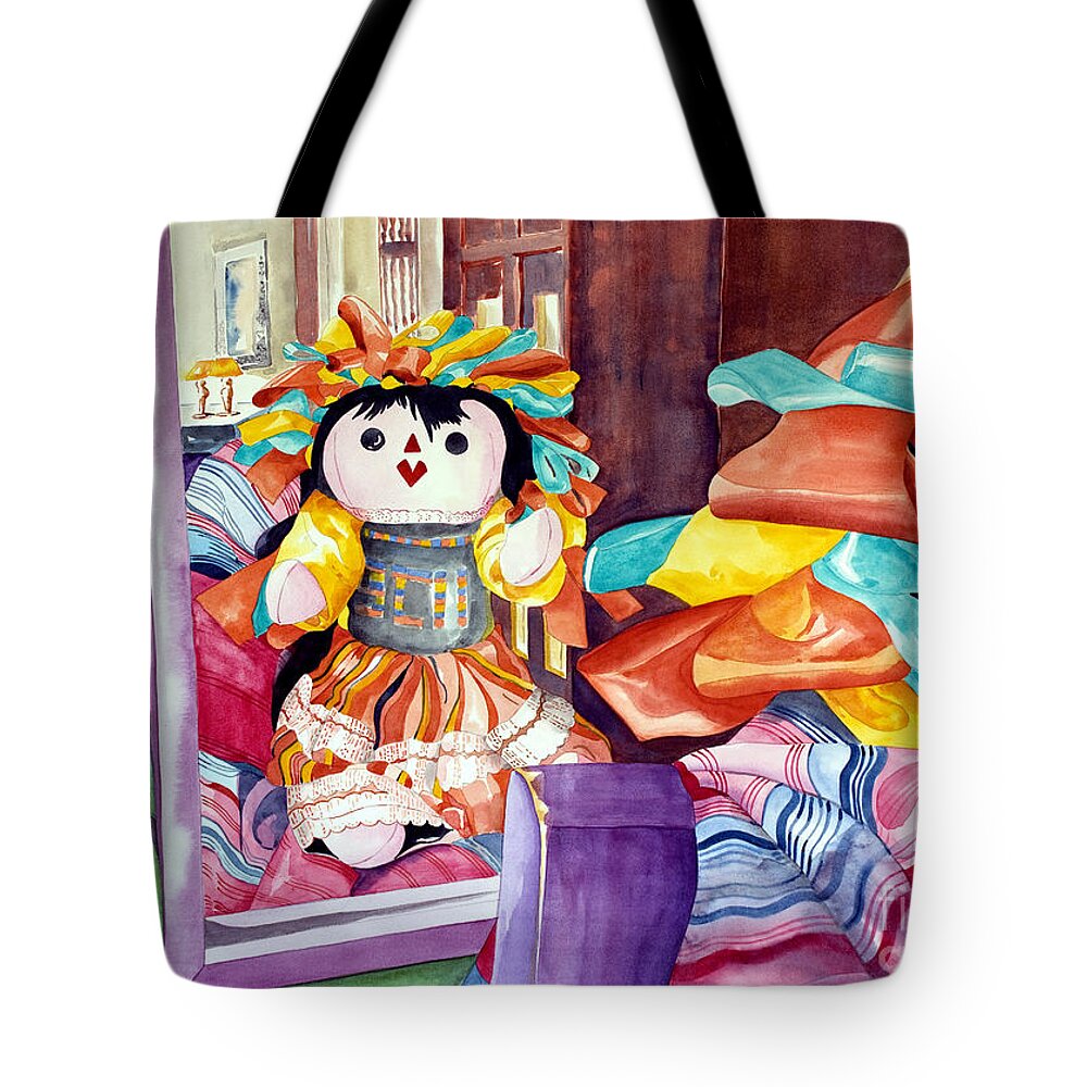 Girls Tote Bag featuring the painting Mirror Mirror on the Wall by Kandyce Waltensperger