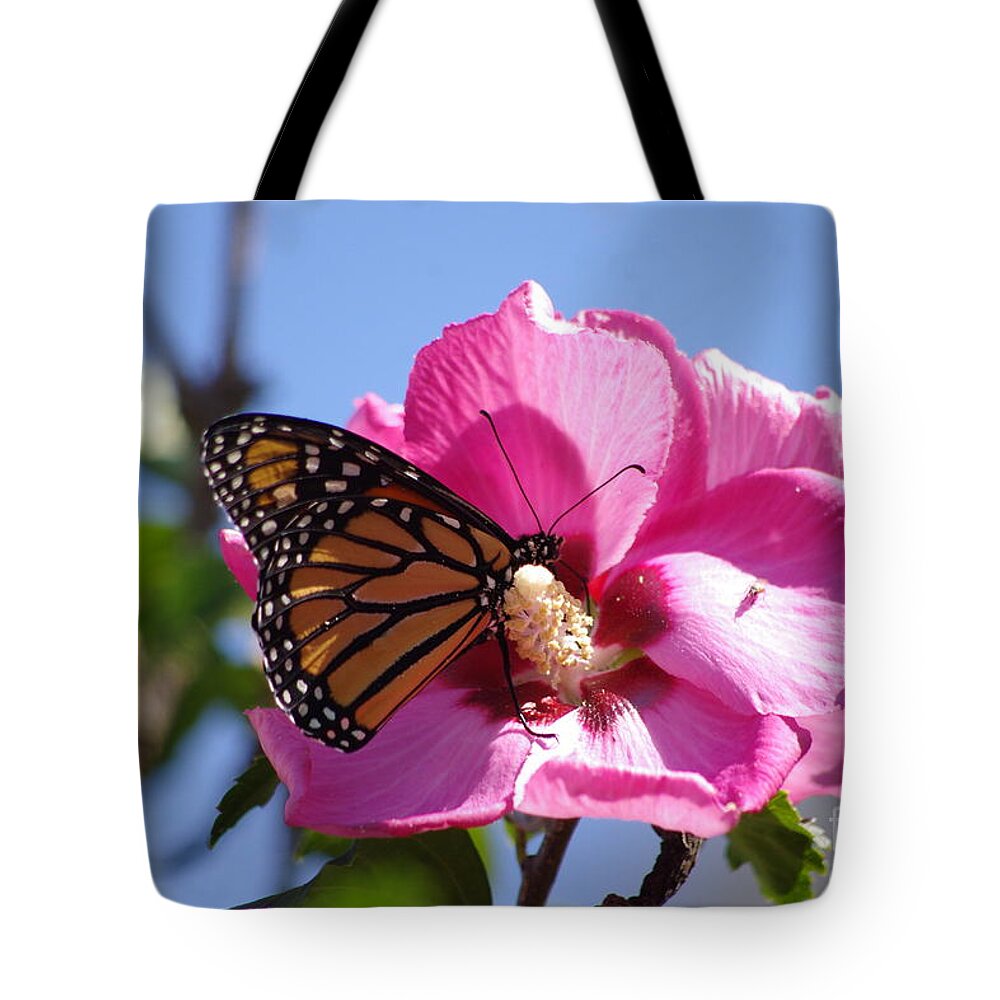 Monarch Tote Bag featuring the photograph Monarch #2 by Tannis Baldwin