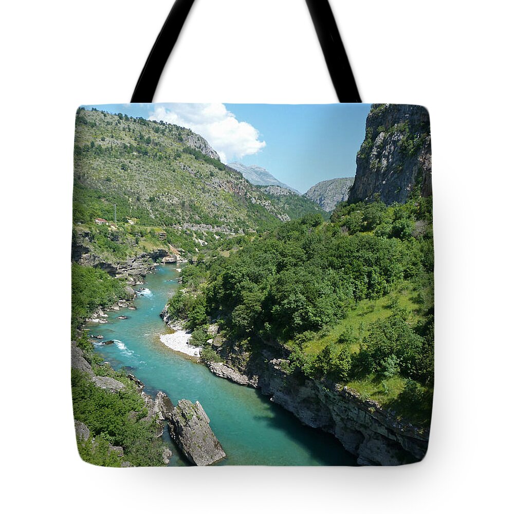 Moraca River Tote Bag featuring the photograph Moraca River - Montenegro by Phil Banks
