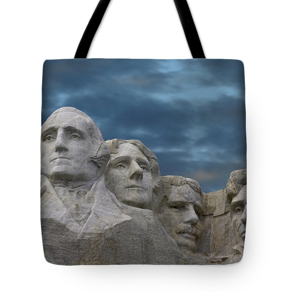 Feb0514 Tote Bag featuring the photograph Mount Rushmore South Dakota #1 by Tim Fitzharris