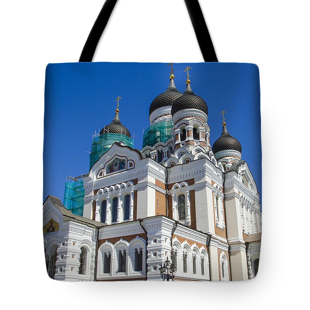 Estonia Tote Bag featuring the photograph Nevsky Cathedral - Tallin Estonia #1 by Jon Berghoff