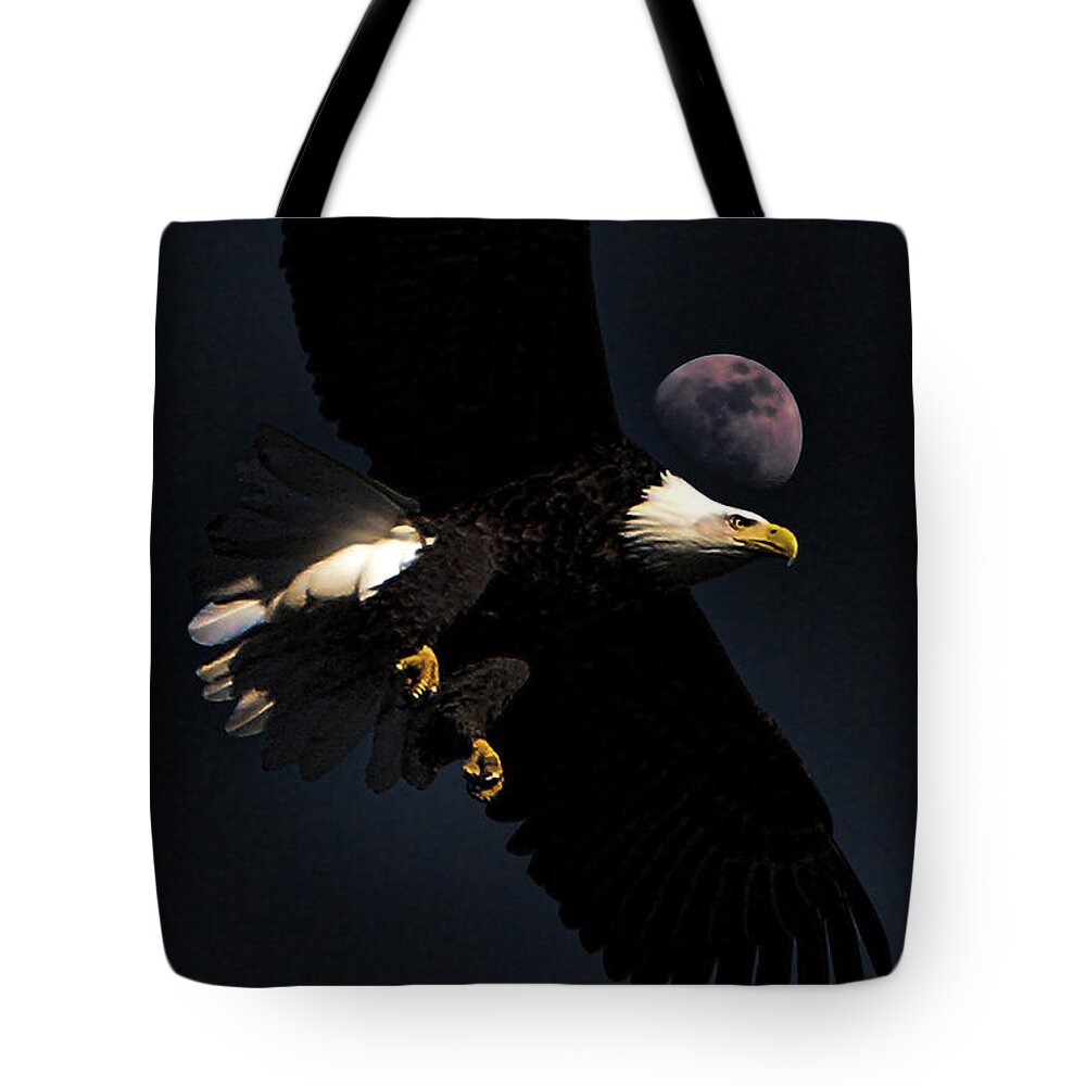 Eagle Tote Bag featuring the photograph Night Moves #2 by John Freidenberg