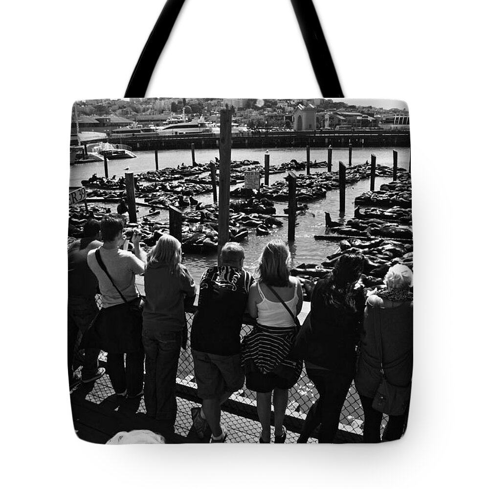 San Francisco Tote Bag featuring the photograph Pier 39 San Francisco Bay #1 by Aidan Moran