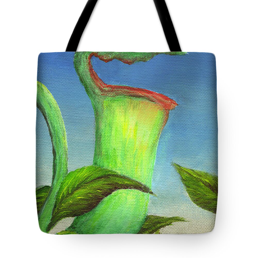 Plant Tote Bag featuring the painting Pitcher Plant by Michelle Bien