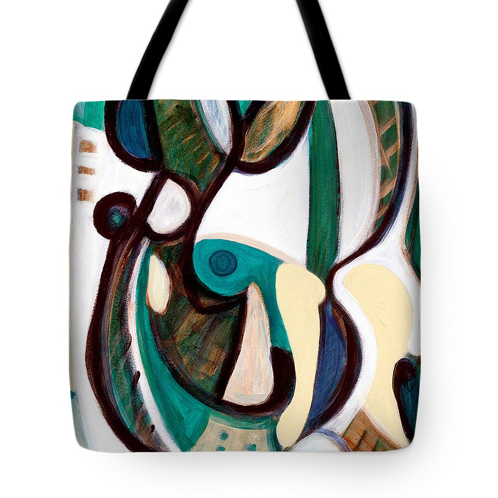 Abstract Art Tote Bag featuring the painting Portrait of My Innocence by Stephen Lucas