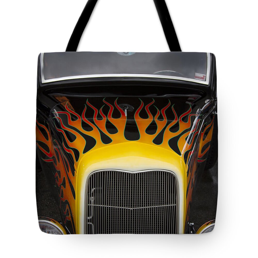 American Tote Bag featuring the photograph Riding the Flame #1 by Jack R Perry