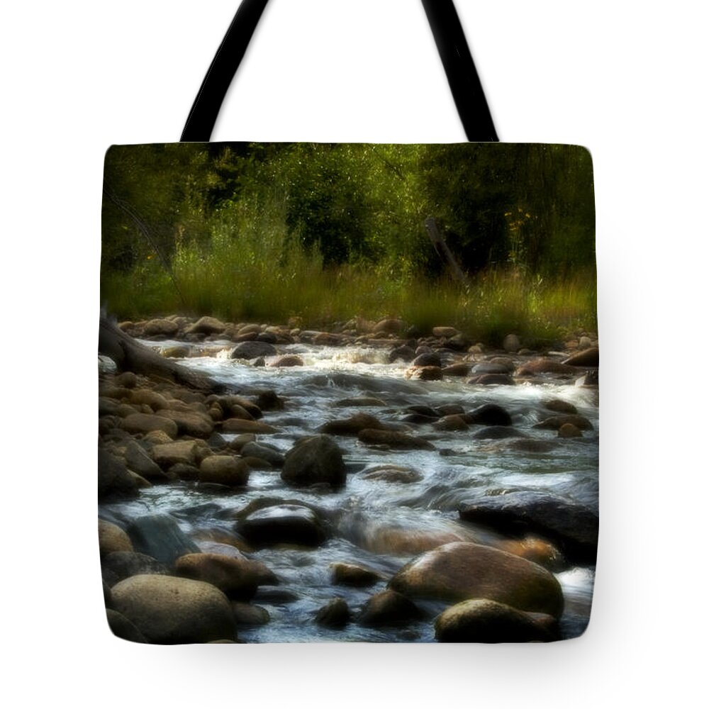 Stream Tote Bag featuring the photograph Rocky Mountain Stream #1 by Ellen Heaverlo