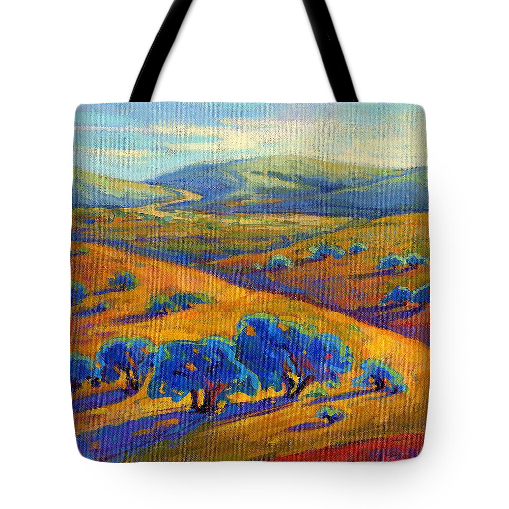 Konnie Tote Bag featuring the painting Rolling Hills 1 by Konnie Kim